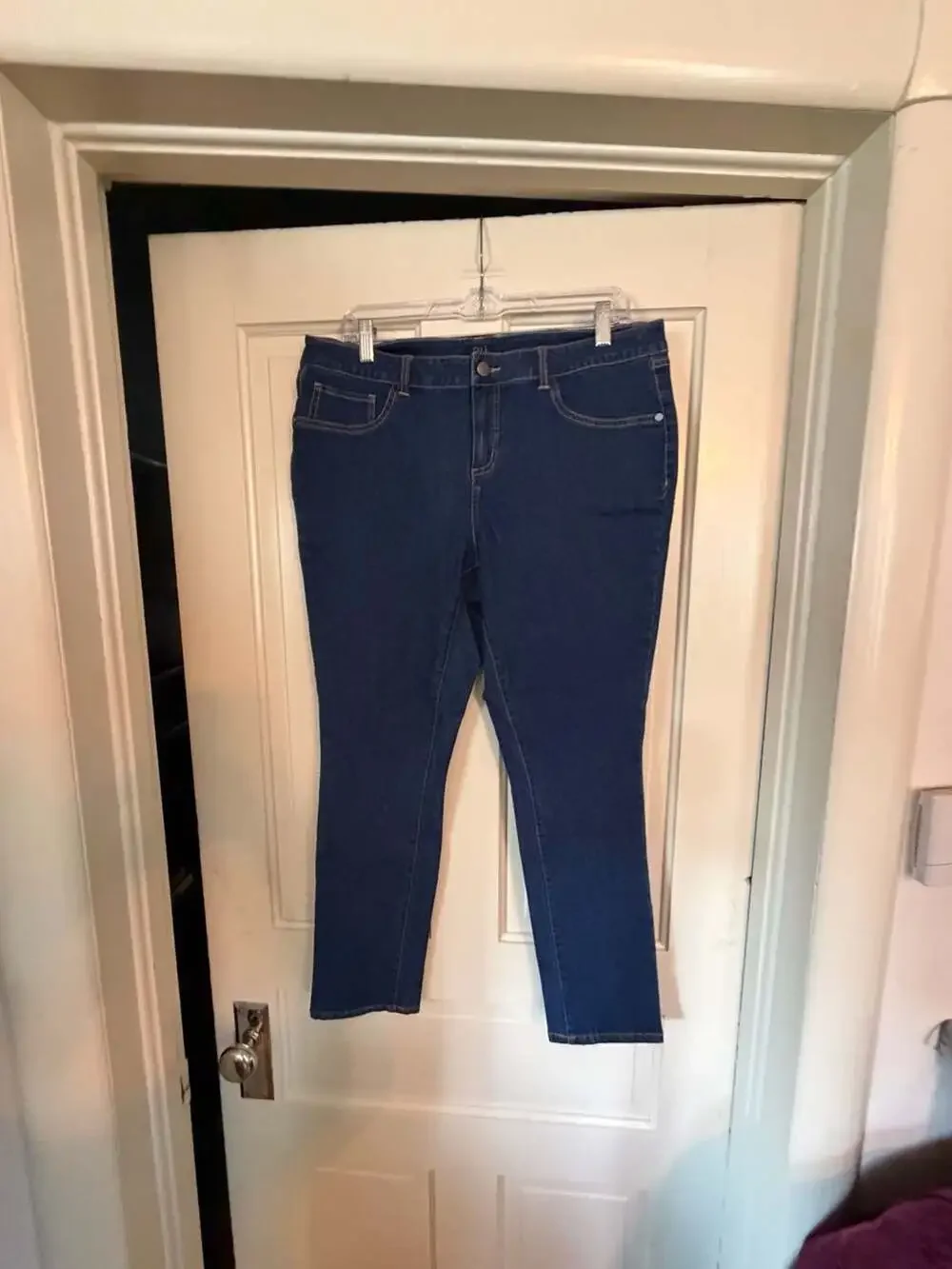 G.I.L.I. Got It Love It Dark Blue Denim Skinny Jeans Size US 14